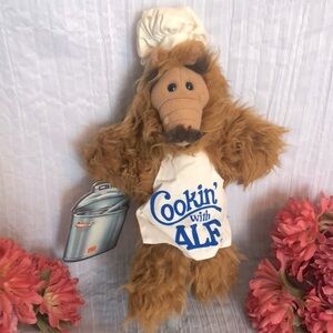 Vintage 1988 stuffed plush CHEF ALF hand puppet toy Burger King collectible tags